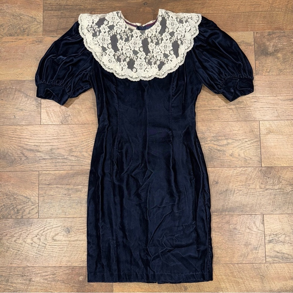 Vintage Jessica McClintock Gunne Sax Velvet Dress